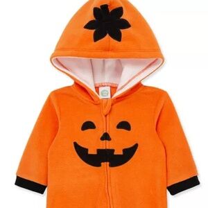 Little Me Baby Pumpkin Fleece Footed Coverall 3 Months